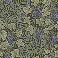 Galerie Hidden Treasures Purple Leafy Grape Vine Wallpaper Roll