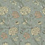 Galerie Hidden Treasures Turquoise Cray Floral Trail Wallpaper Roll