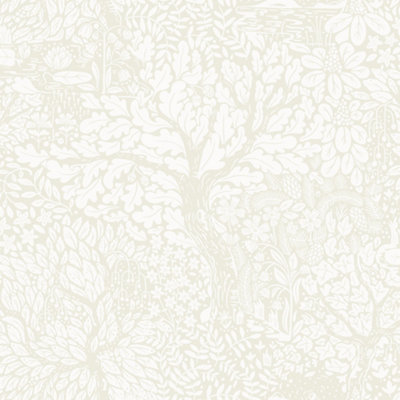 Galerie Hjarterum Collection Blue Olle Forest Leaf Motif Wallpaper Roll