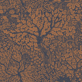 Galerie Hjarterum Collection Green Olle Forest Leaf Motif Wallpaper Roll