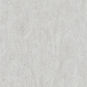Galerie Home Collection Beige Floral Motif Wallpaper Roll