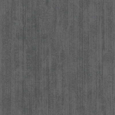 Galerie Home Collection Black Plain Distressed Effect Wallpaper Roll