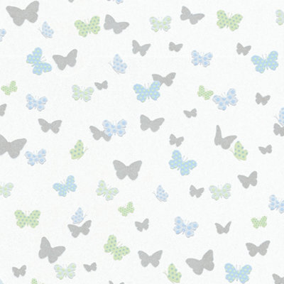 Galerie Home Collection Blue Butterfly Motif Wallpaper Roll
