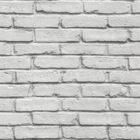 Galerie Home Collection Grey Brick Effect Wallpaper Roll