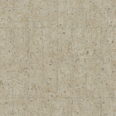 Galerie Home Collection Metallic Beige Geometric Structure Wallpaper Roll