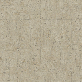 Galerie Home Collection Metallic Beige Geometric Structure Wallpaper Roll