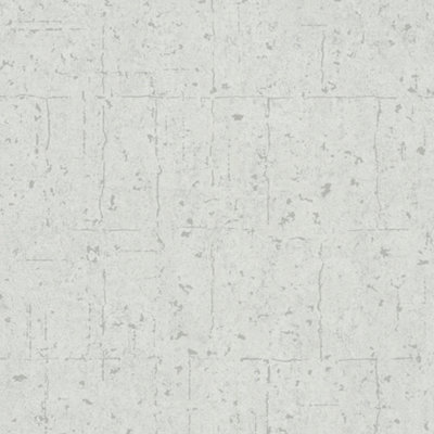 Galerie Home Collection Metallic Grey Geometric Structure Wallpaper Roll