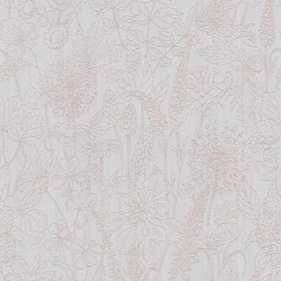 Galerie Home Collection Pink Floral Motif Wallpaper Roll