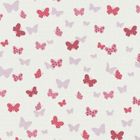 Galerie Home Collection Red Butterfly Motif Wallpaper Roll