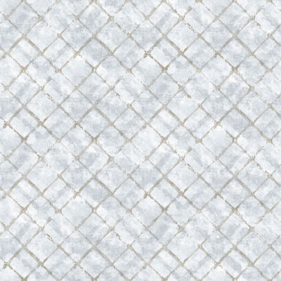 Galerie Homestyle Beige Blue Chicken Wire Smooth Wallpaper