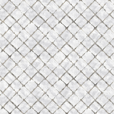 Galerie Homestyle Black Grey Chicken Wire Smooth Wallpaper