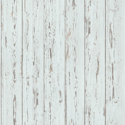 Galerie Homestyle Blue Brown Grey Shiplap Smooth Wallpaper