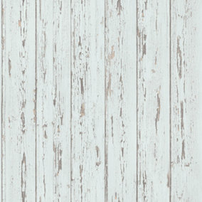 Galerie Homestyle Blue Brown Grey Shiplap Smooth Wallpaper
