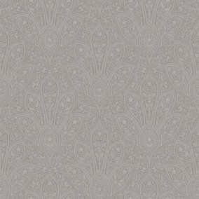 Galerie Homestyle Dark Grey Distressed Paisley Smooth Wallpaper