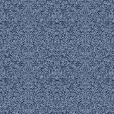 Galerie Homestyle Navy Blue Distressed Paisley Smooth Wallpaper