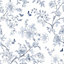 Galerie Homestyle White Blue Butterfly Toile Smooth Wallpaper