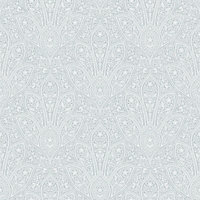 Galerie Homestyle White Blue Distressed Paisley Smooth Wallpaper