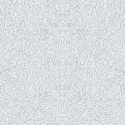 Galerie Homestyle White Blue Distressed Paisley Smooth Wallpaper