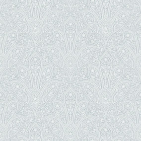 Galerie Homestyle White Blue Distressed Paisley Smooth Wallpaper