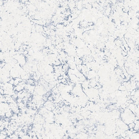 Galerie Homestyle White Blue Minimal Marble Smooth Wallpaper