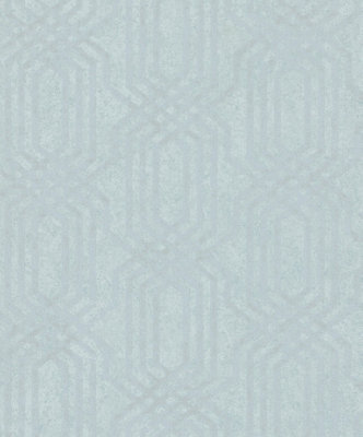 Galerie Hotel Green Embossed Geometric Glitter Trellis A4 Wallpaper Sample