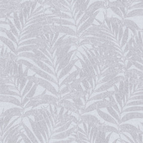 Galerie Hotel Pink/Grey Glitter Botanical Palm Leaf Design Wallpaper Roll