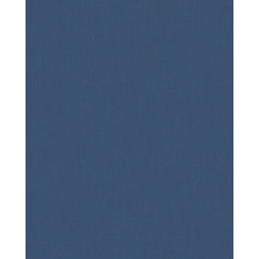 Galerie Imagine Blue Plain Linen Textured Wallpaper