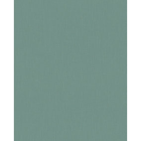 Galerie Imagine Green Plain Linen Textured Wallpaper