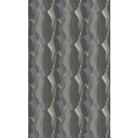Galerie Imagine Grey Brown Graphic Stripes Smooth Wallpaper