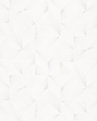 Galerie Imagine Off White Pearl Geometric Fan Embossed Wallpaper