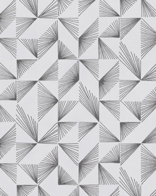 Galerie Imagine Taupe Grey Geometric Fan Embossed Wallpaper