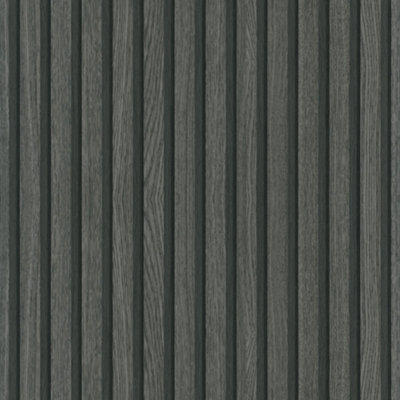 Galerie Industrial Effects Anthracite Stripe Wood Panel Wallpaper Roll