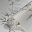 Galerie Industrial Effects Beige Floral Leaf Stem Wallpaper Roll