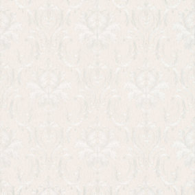 Galerie Industrial Effects Beige Floral Swirl Pearlescent Wallpaper Roll