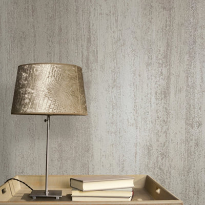 Galerie Industrial Effects Beige Glitter Rough Texture Wallpaper Roll