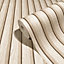 Galerie Industrial Effects Beige Stripe Wood Panel Wallpaper Roll