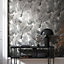 Galerie Industrial Effects Black/Silver Palm Leaf Wallpaper Roll