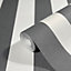 Galerie Industrial Effects Black Stripe Design Wallpaper Roll