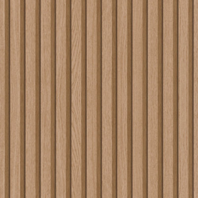 Galerie Industrial Effects Bronze Stripe Wood Panel Wallpaper Roll