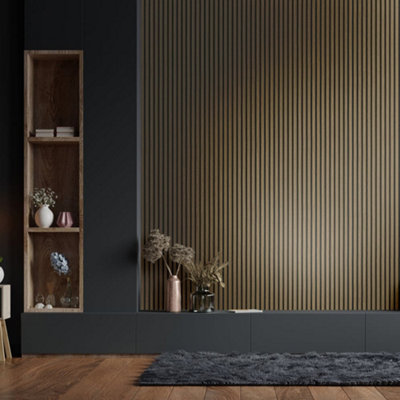 Galerie Industrial Effects Brown Stripe Wood Panel Wallpaper Roll