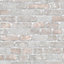 Galerie Industrial Effects Cream Glass Stone Brick Effect Wallpaper Roll