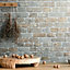 Galerie Industrial Effects Cream Glass Stone Brick Effect Wallpaper Roll