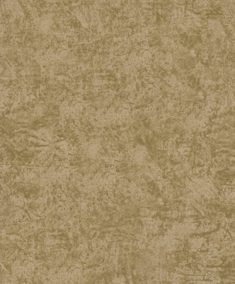 Galerie Industrial Effects Gold Metallic Plain Texture A4 Wallpaper Sample