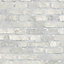 Galerie Industrial Effects Grey Glass Stone Brick Effect Wallpaper Roll