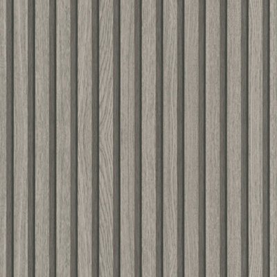 Galerie Industrial Effects Grey Stripe Wood Panel Wallpaper Roll