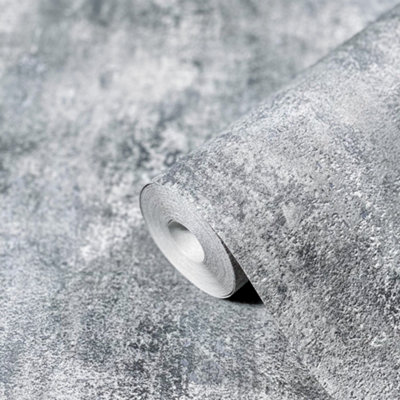 Galerie Industrial Effects Grey/White Glass Stone Marble Wallpaper Roll