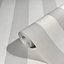 Galerie Industrial Effects Silver Stripe Design Wallpaper Roll