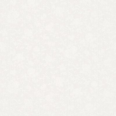 Galerie Industrial Effects White Floral Swirl Pearlescent Wallpaper Roll
