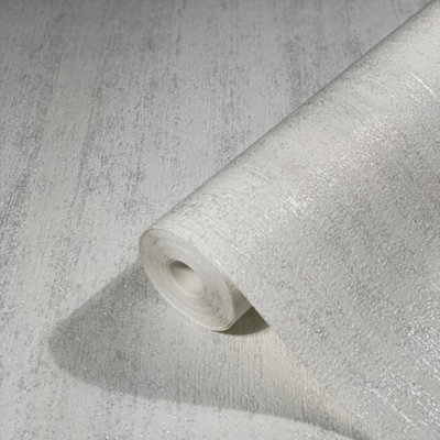 Galerie Industrial Effects White Glitter Rough Texture Wallpaper Roll