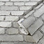 Galerie Industrial Effects WhiteGlass Stone Brick Effect Wallpaper Roll